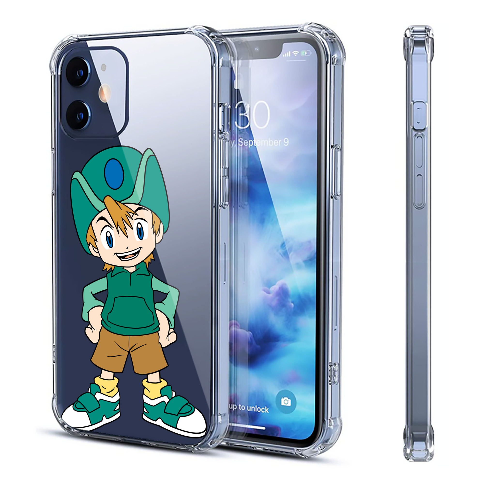 （画像用） Digimon デジタルモンスター/デジモン 【iPhone 12シリーズ対応】透明スマホケース（クリアソフトケース）